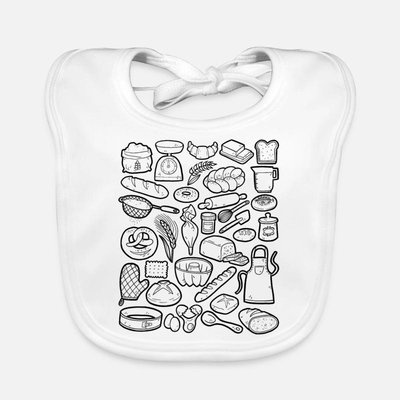 Baking & Bakery Doodles Organic Baby Bibs