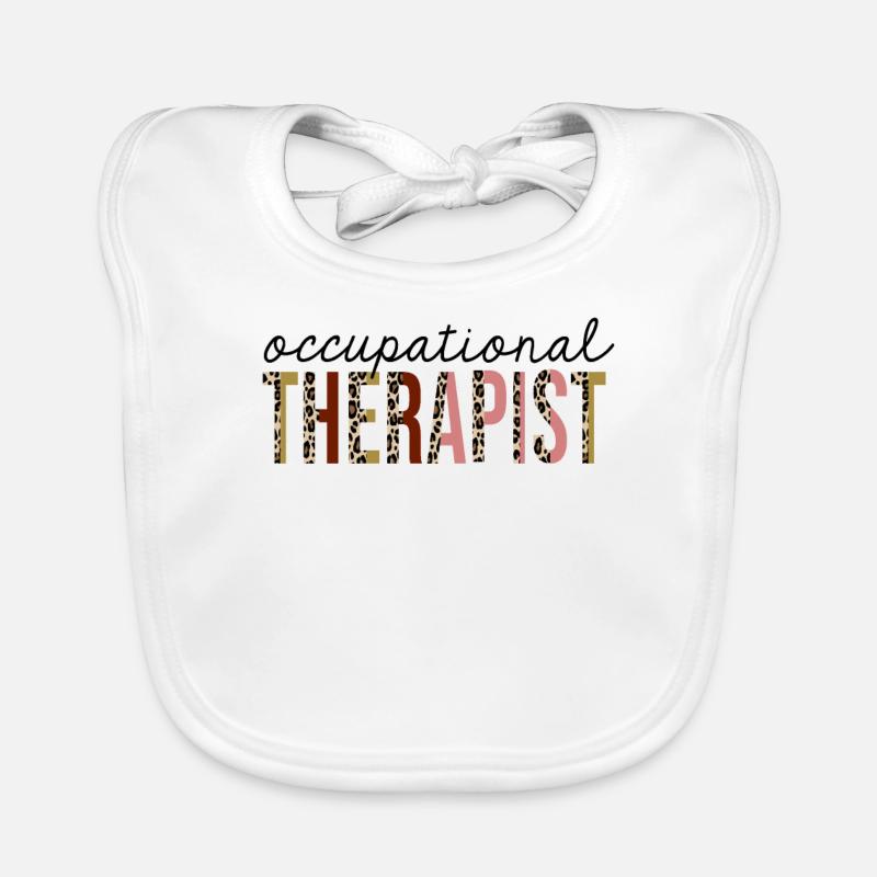 Occupational Therapist Leopard Print Funny Organic Baby Bibs