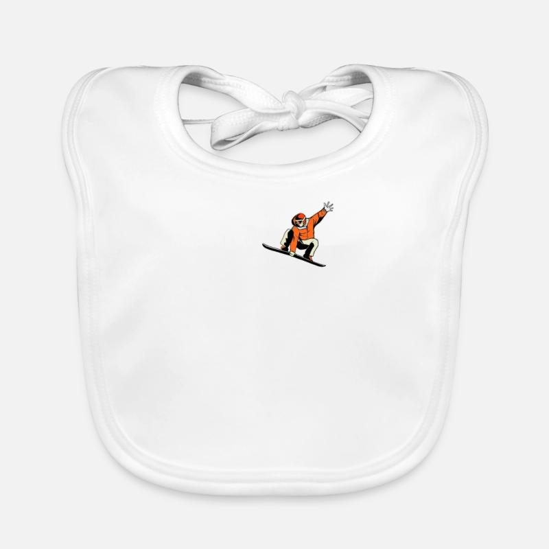 Snowboard Baby Bio-Lätzchen