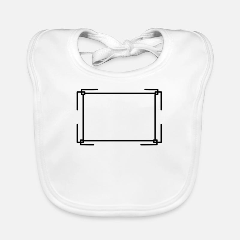 Cadre rectangulaire en texte de base noir Bavoir bio Bébé