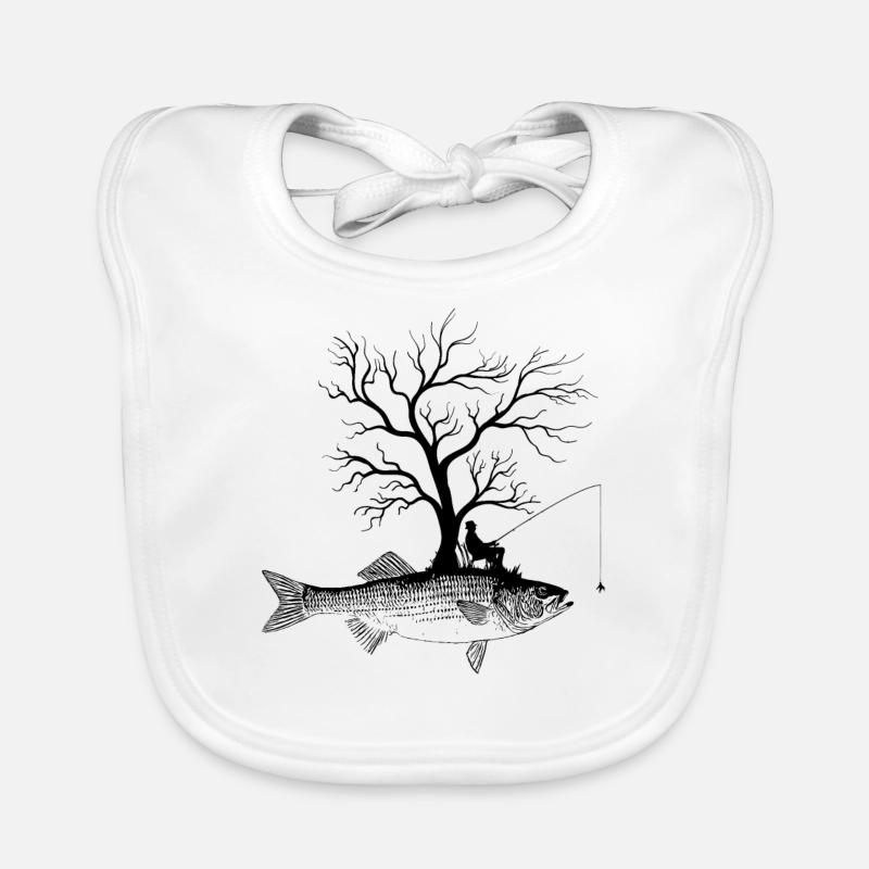 Graphic Tree - Fish-Striped Perch Organic Baby Bibs