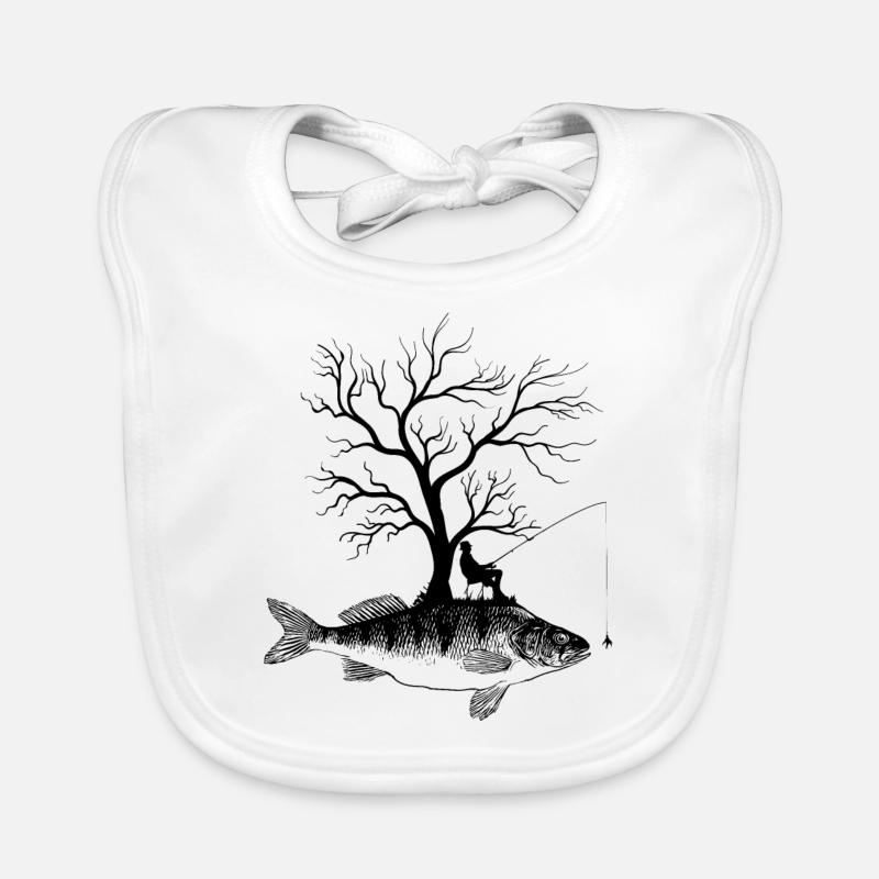 Graphic Tree - Fish Yellow Perch Organic Baby Bibs