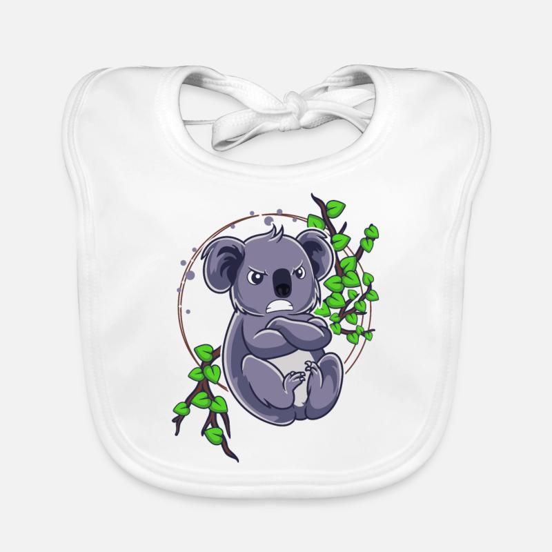 Ärgerlicher Koalabär lustig Geschenk Baby Bio-Lätzchen