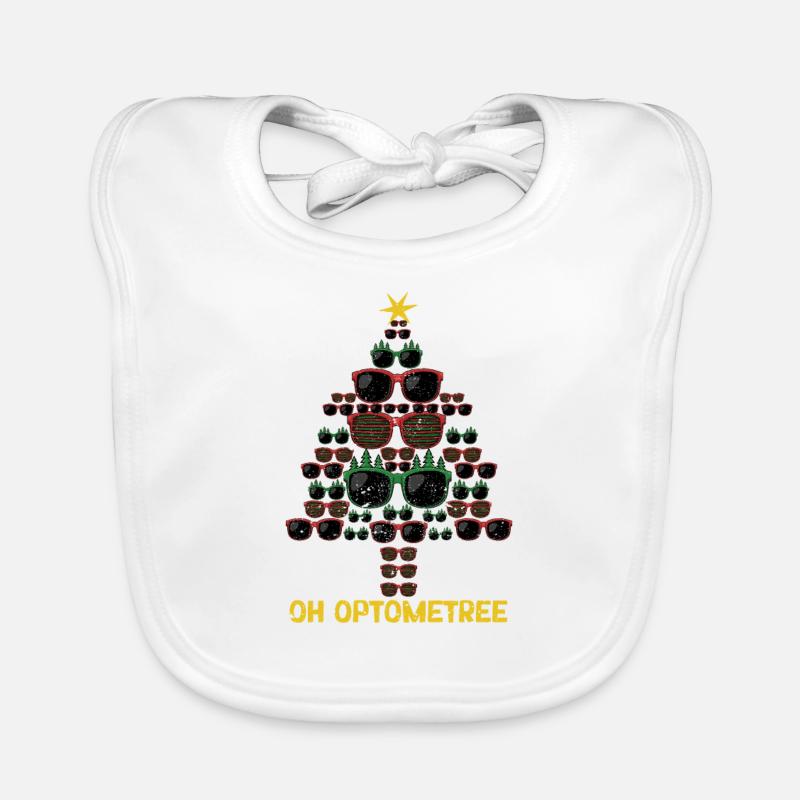 Oh Optometree Drôle Opticien Arbre de Noël Bavoir bio Bébé