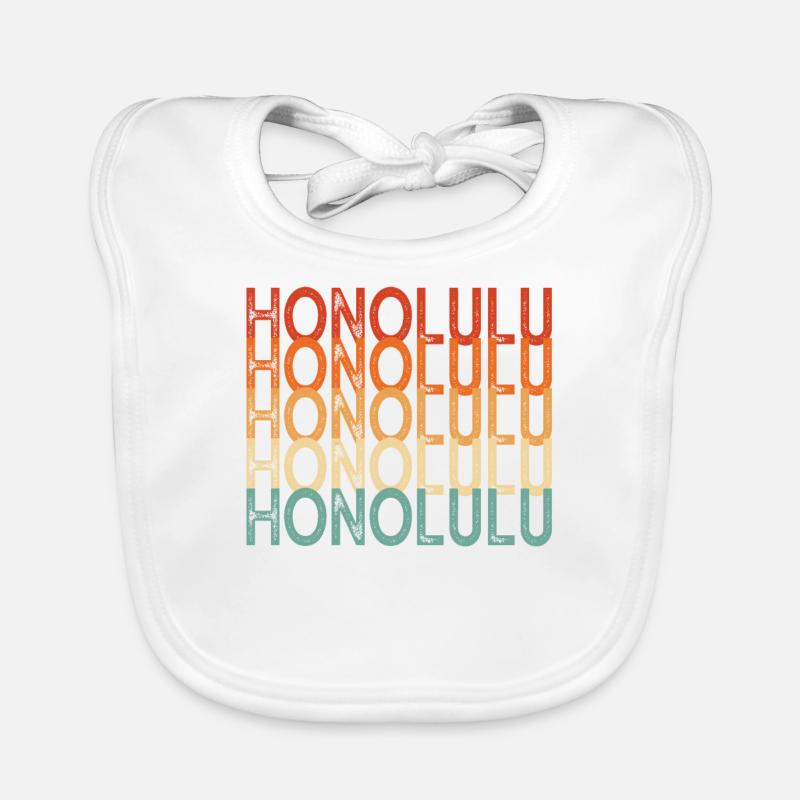 Honolulu Hawaii - Baby Bio-Lätzchen - Weiß