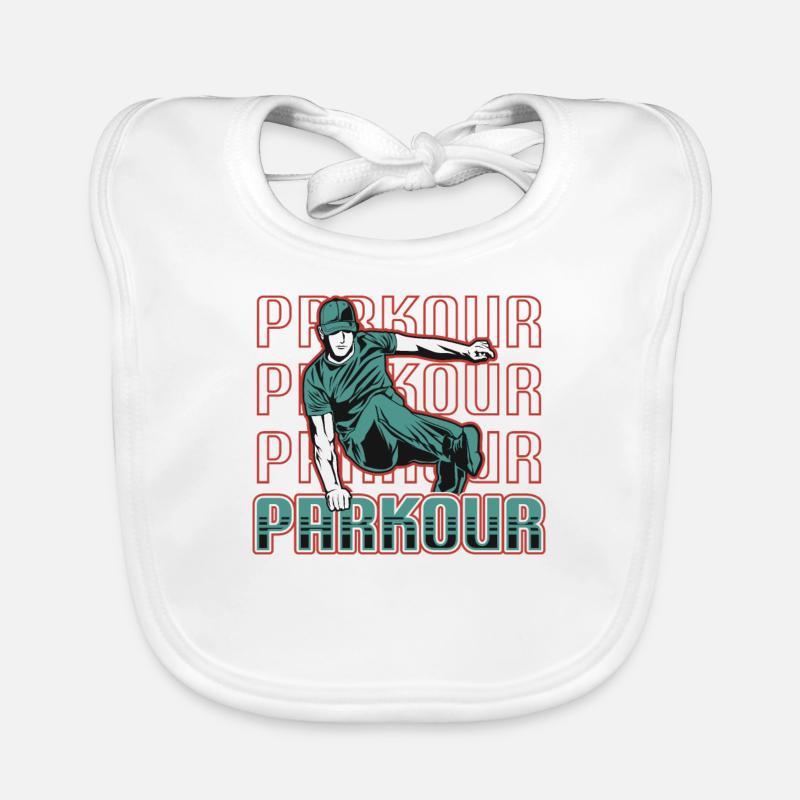 Freelaufender Parkour Baby Bio-Lätzchen