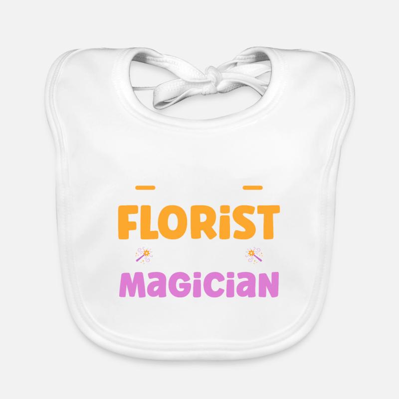 Fleuriste Fleurs Fleurs Fleuriste Bavoir bio Bébé
