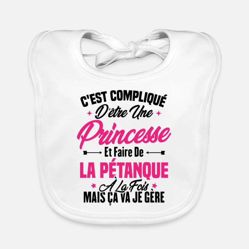 Princesse et pétanque Bavoir bio Bébé