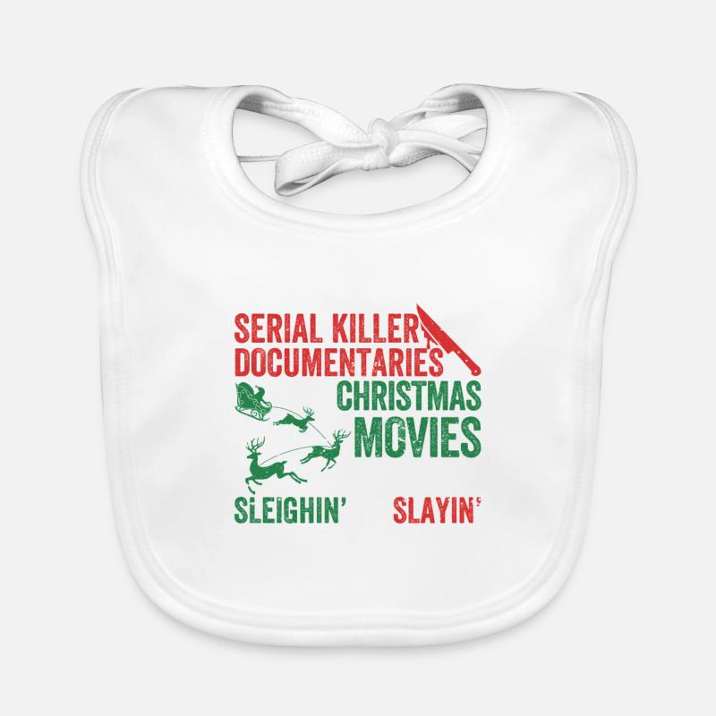 Either Serial Killer Documentaries Christmas Organic Baby Bibs