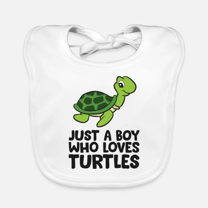 Sea Turtle Boy Nur ein Junge, der Schildkröten Baby Bio-Lätzchen