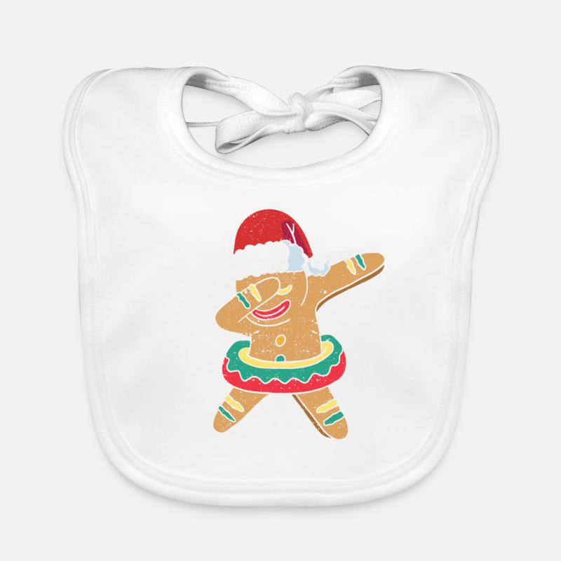 Dabbing Gingerbread Man Cookies Noël Pjs Bavoir bio Bébé