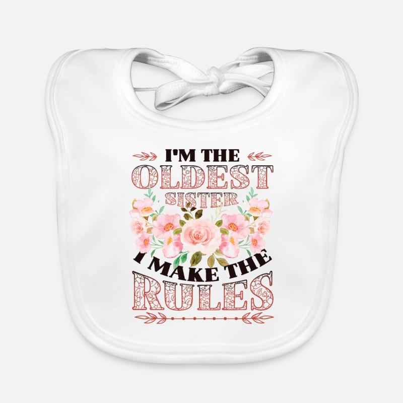 Älteste Schwester, Ich mache die Regeln. Baby Bio-Lätzchen