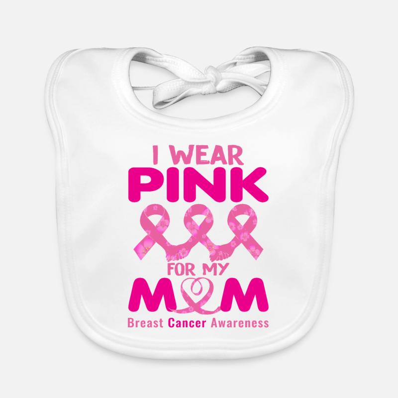 Je porte du rose pour ma mère Bavoir bio Bébé