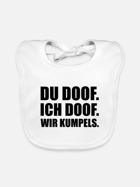 freunde fuer ewig - Baby Bio-Lätzchen - Weiß - Vorne
