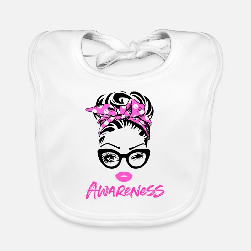 Brustkrebs Bewusstsein Baby Bio-Lätzchen