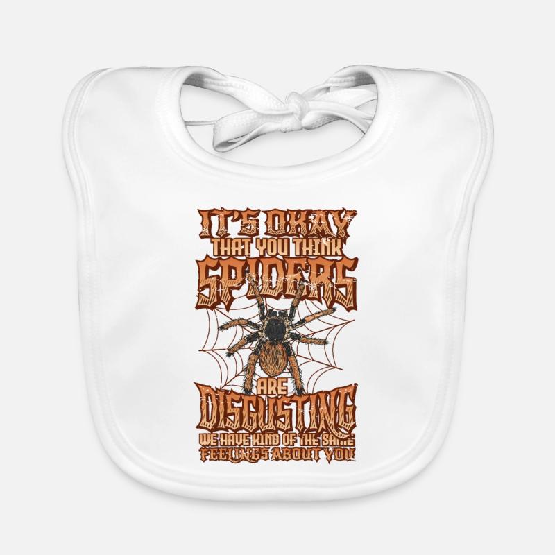 Spiders are not disgusting - Spider Lover Organic Baby Bibs