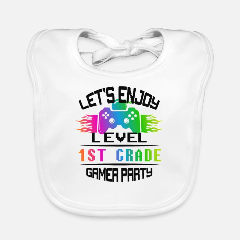 Level 1ST GRADE keep calm and game on Baby Bio-Lätzchen