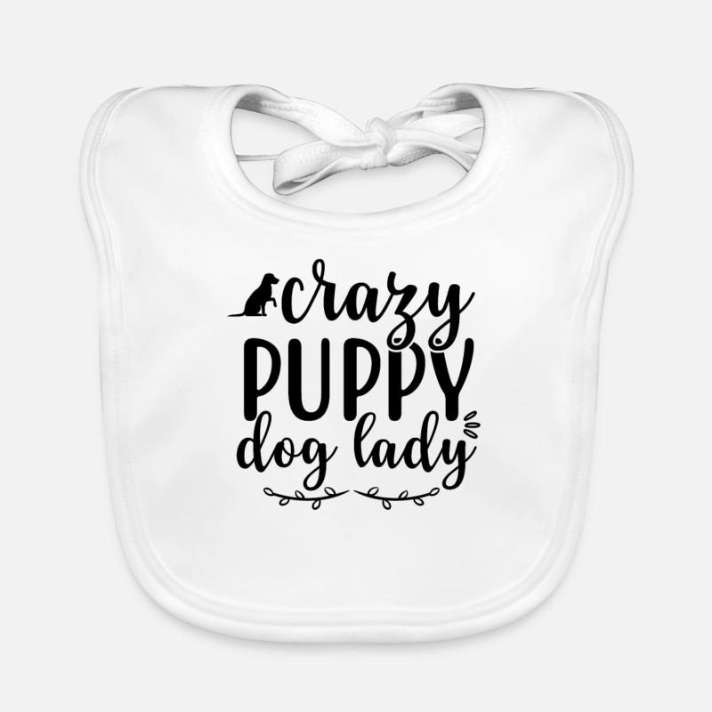 Crazy chiot chien dame Bavoir bio Bébé