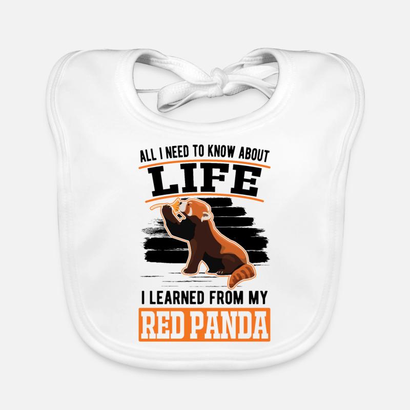 Red Panda Gift Cat Bear Red Panda Organic Baby Bibs
