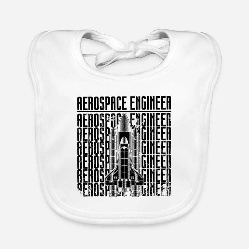 Aerospace Engineer Rocket Ship Science Space Baby Bio-Lätzchen