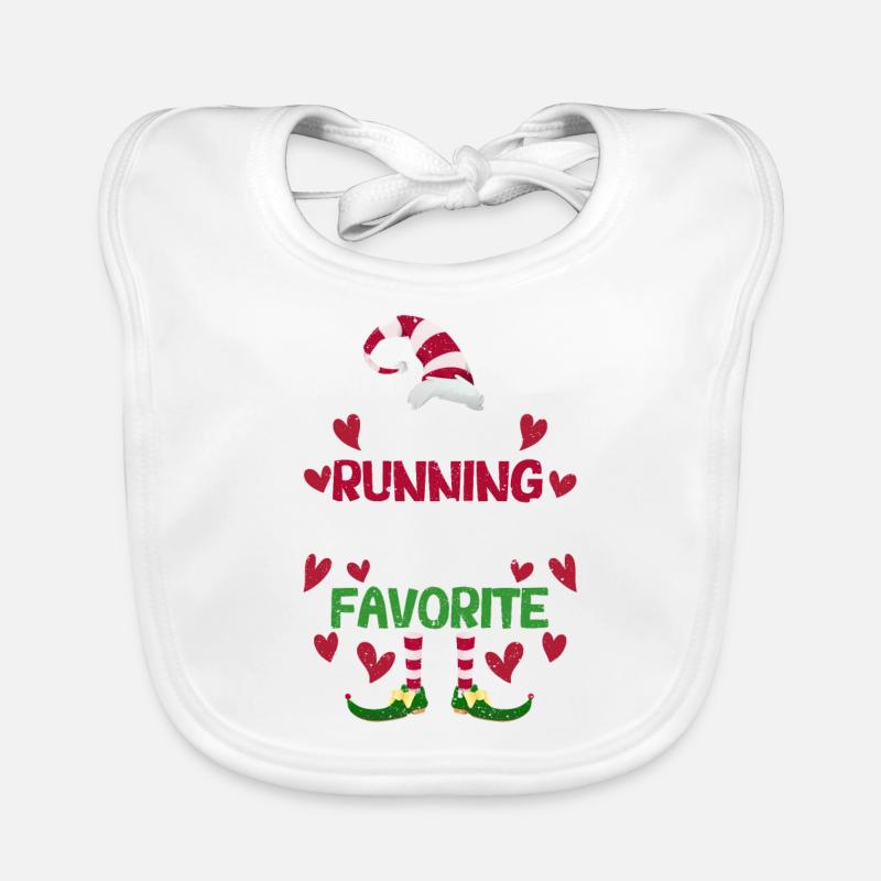 J’adore courir La course à pied est ma préférée Bavoir bio Bébé