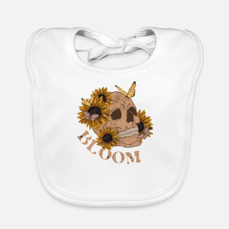 bloom where you are planted Rainbow Blooms Organic Baby Bibs