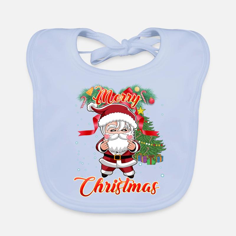 Frohe Weihnachten K-Pop Stil Weihnachtsmann Baby Bio-Lätzchen