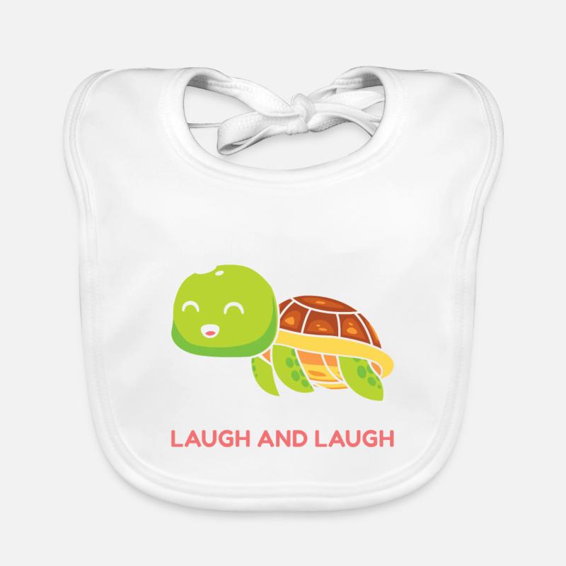 Drôle de tortue de mer Tortue de mer Eau de mer Bavoir bio Bébé