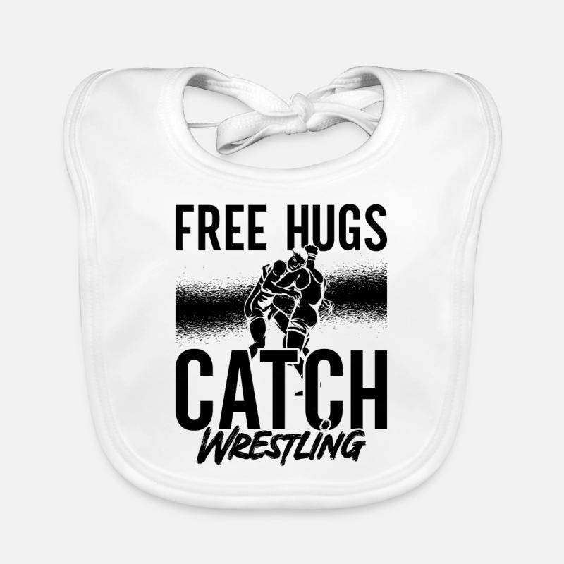 Free Hugs Catch Lutteur Combat Grappling Bavoir bio Bébé