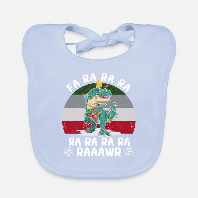 Dinosaur Fa Ra Ra Ra Rawr T-Rex Funny Organic Baby Bibs