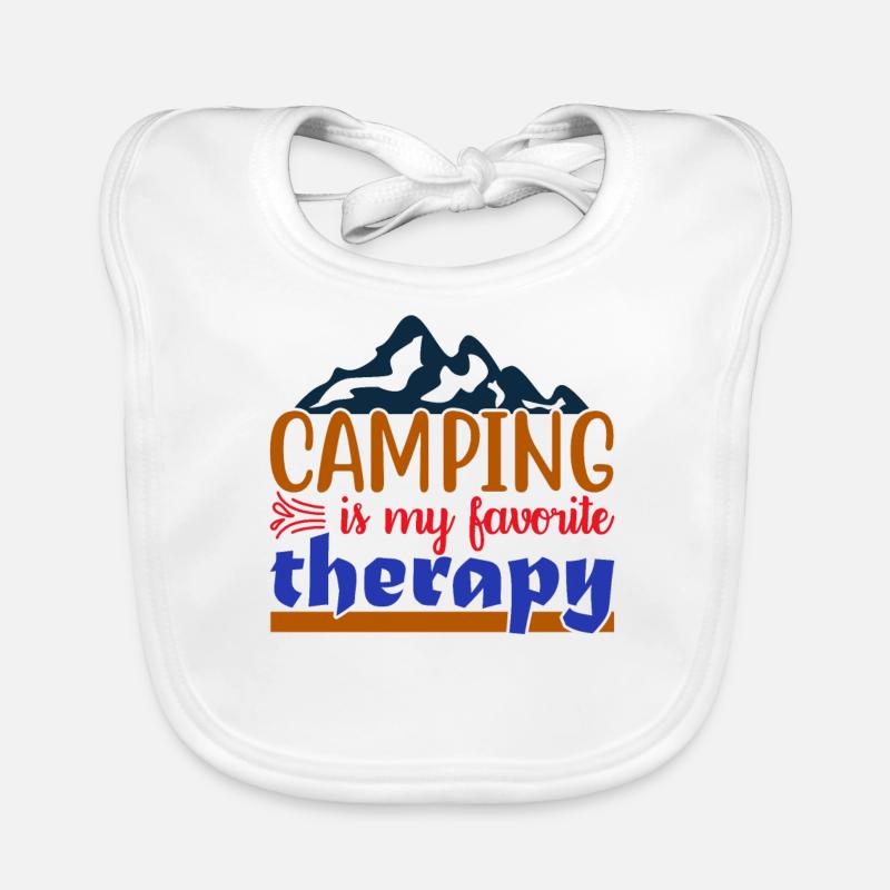 Camping Camper Natur lustiger Spruch Baby Bio-Lätzchen