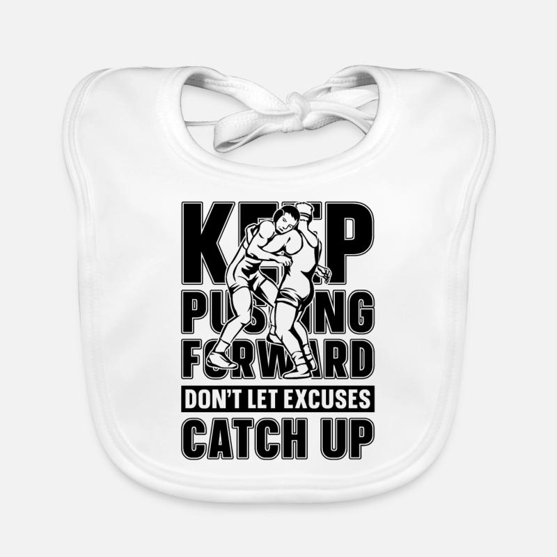 Keep Pushing Forward Catch Wrestling Wrestler Baby Bio-Lätzchen
