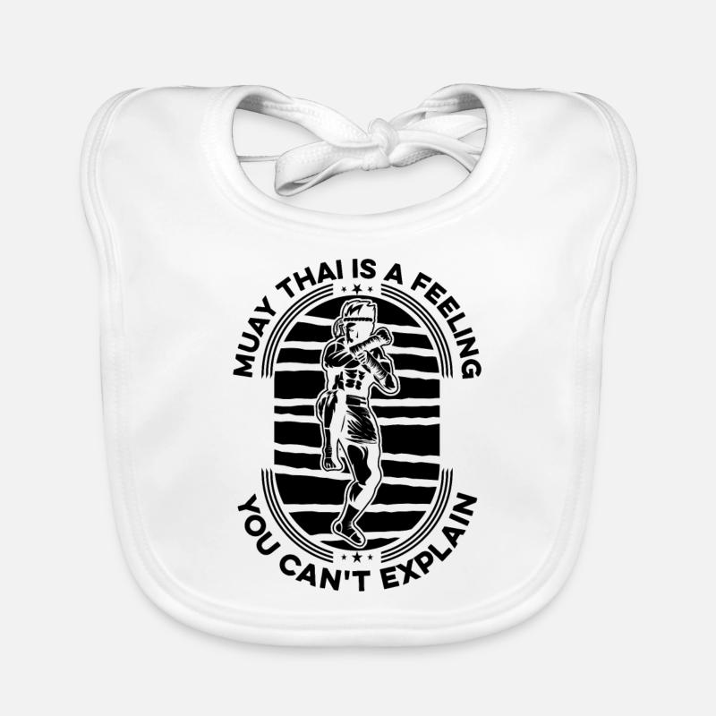Muay Thai est un feeling fighter Thai Fight Boxing Bavoir bio Bébé