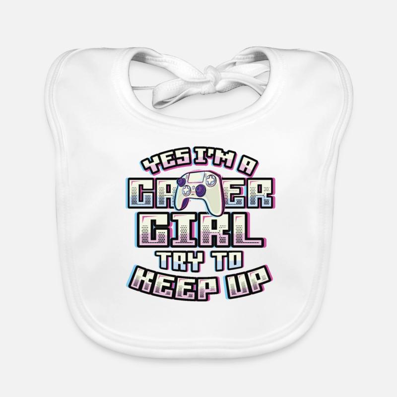 Ja, Ich Bin Ein Gamer-mädchen Baby Bio-Lätzchen