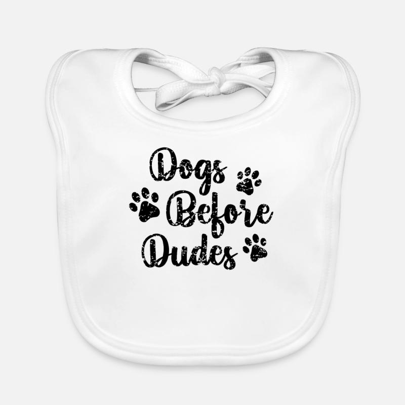 Chiens devant des mecs Bavoir bio Bébé