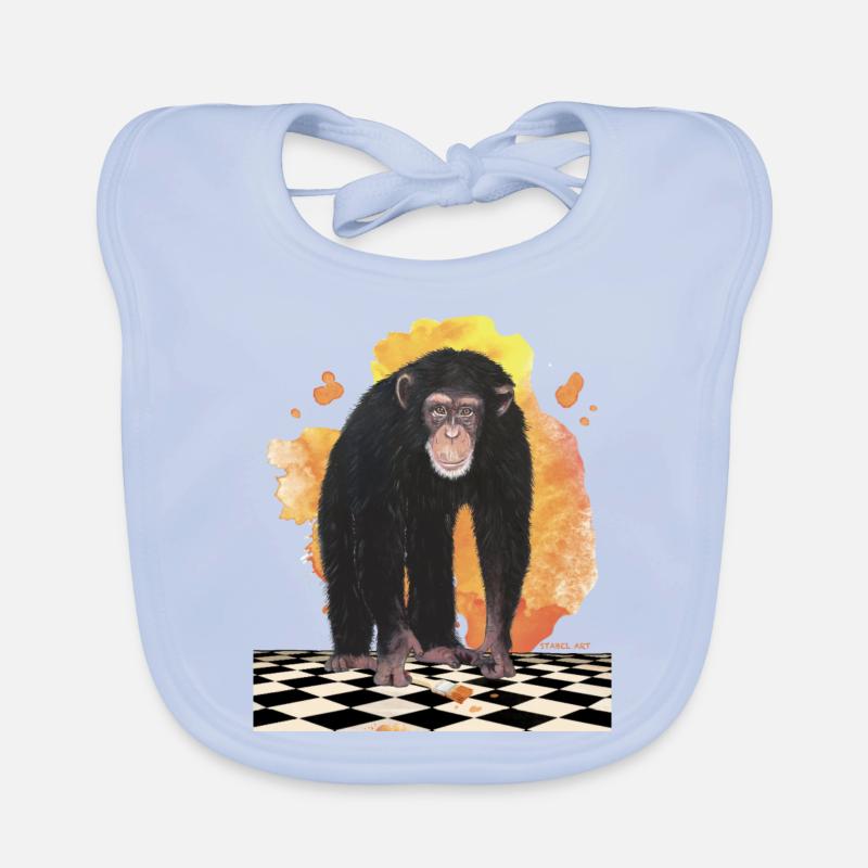 Chimpanzé Bavoir bio Bébé