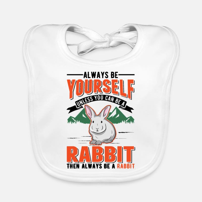 Rabbit Rabbit Rabbit Rabbit Organic Baby Bibs