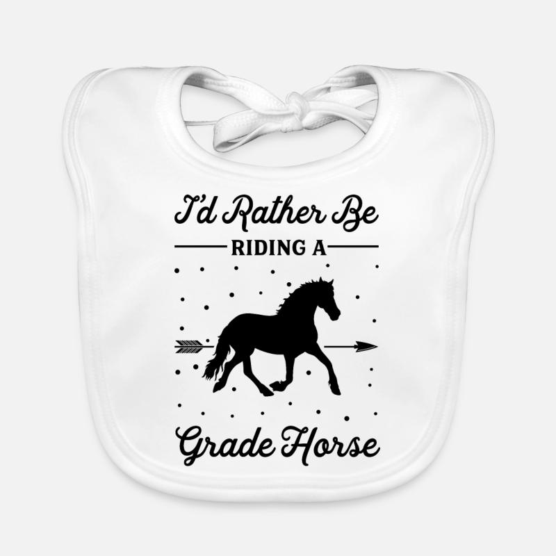 Riding On A First-Class Horse Organic Baby Bibs