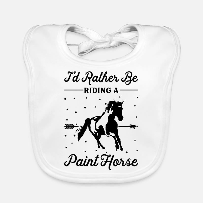 Riding a lacquer horse Organic Baby Bibs