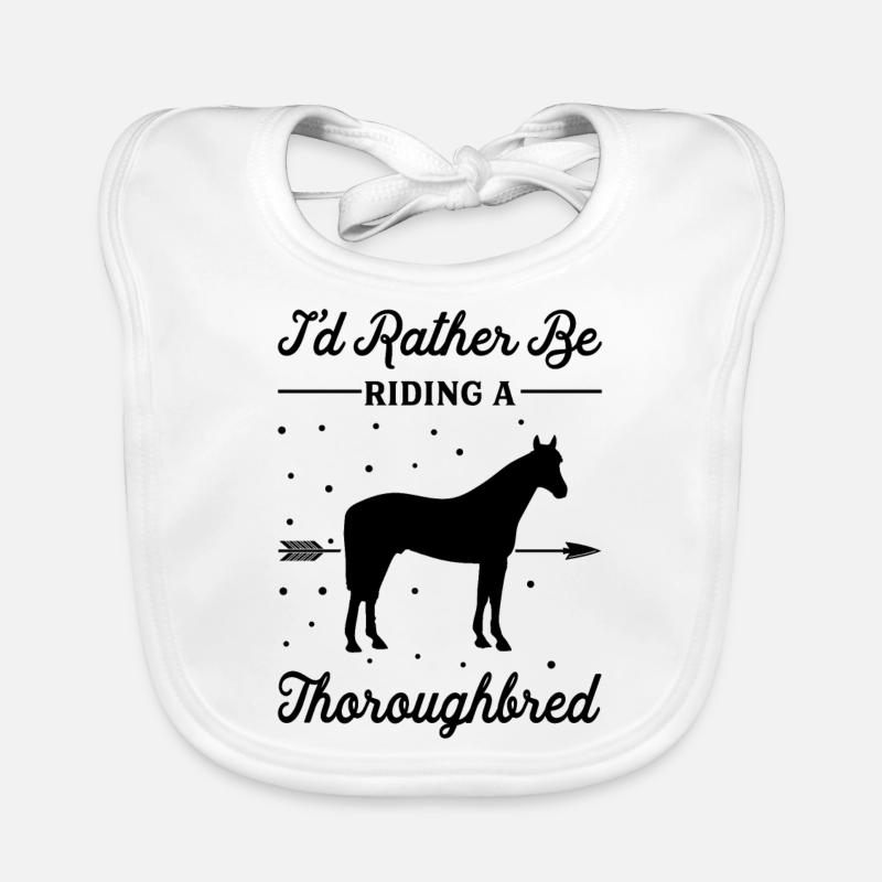 Reiten Eines Vollblutpferdes Baby Bio-Lätzchen