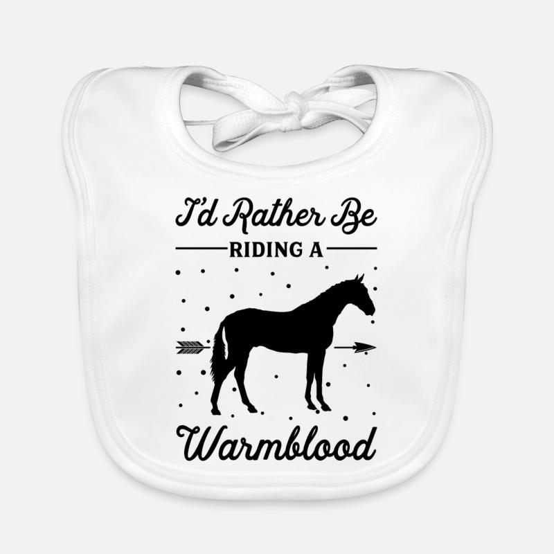 Reiten Eines Warmblütigen Pferdes Baby Bio-Lätzchen