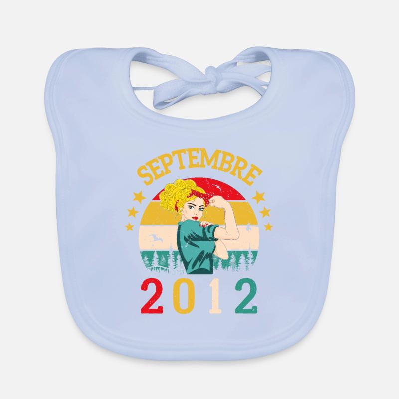 Septembre 2012 Anniversaire Vintage Idée Cadeau Bavoir bio Bébé