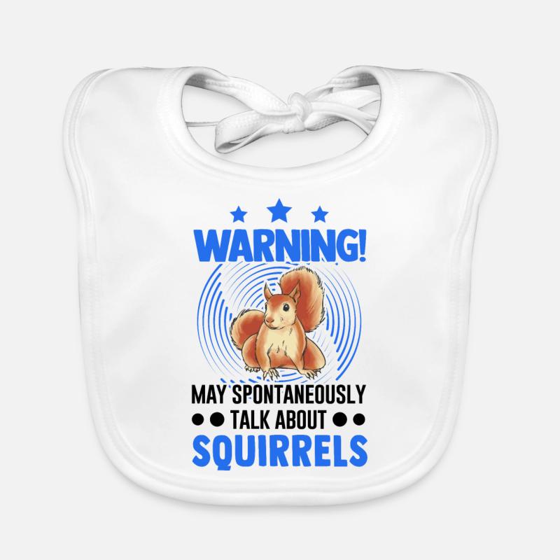 Warnung Eichhörnchen Grauhörnchen Baby Bio-Lätzchen