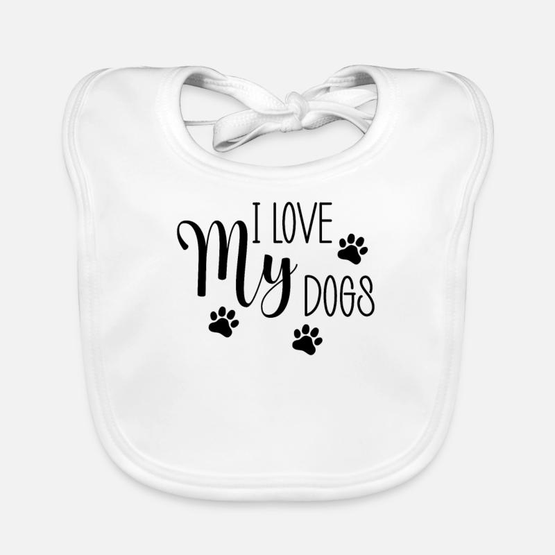J’aime mes chiens Bavoir bio Bébé