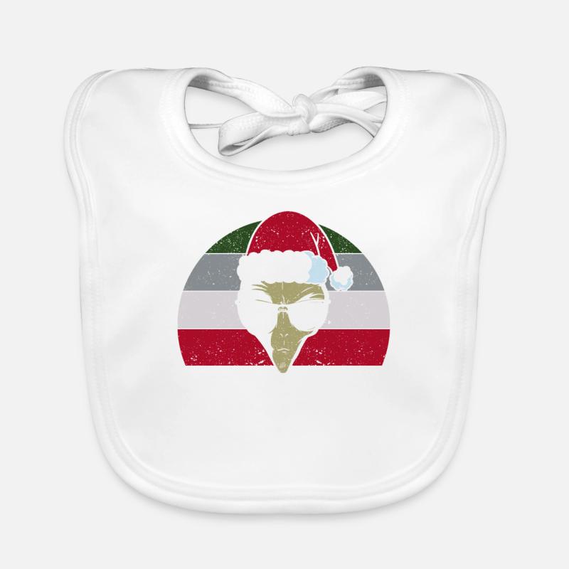 Alien Père Noël Pyjama de Noël Drôle Noël Bavoir bio Bébé