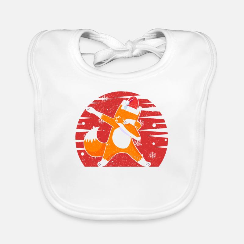 Dabbing Fox Santa Hat Pyjama de Noël Bavoir bio Bébé