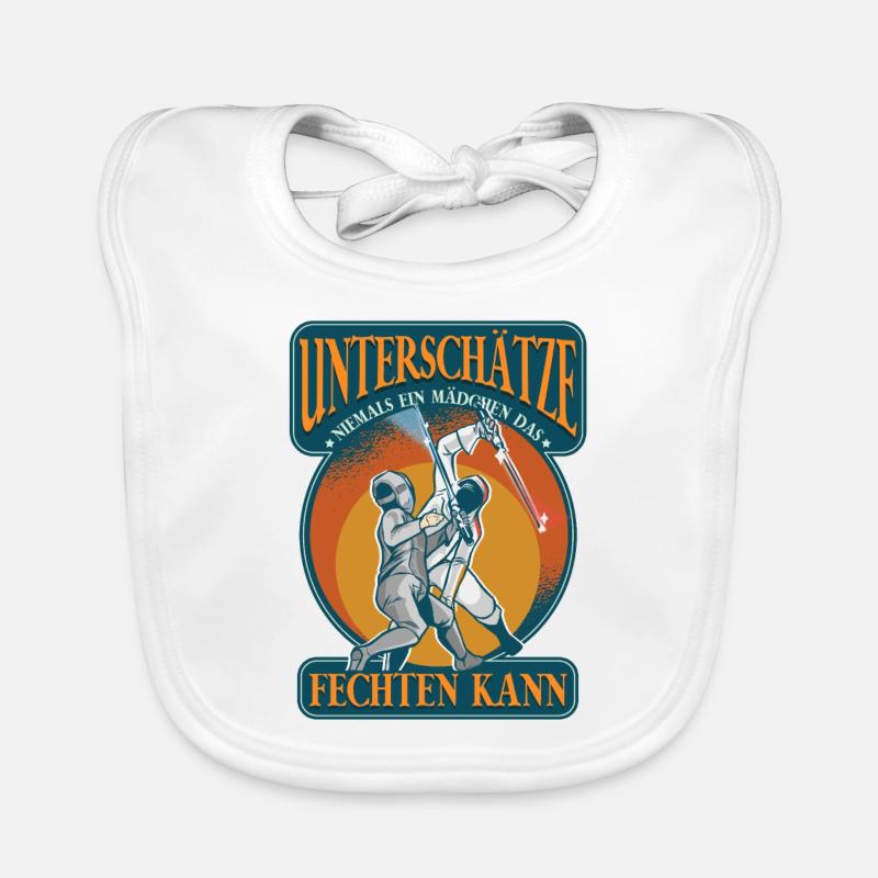 Fechten Mädchen Baby Bio-Lätzchen