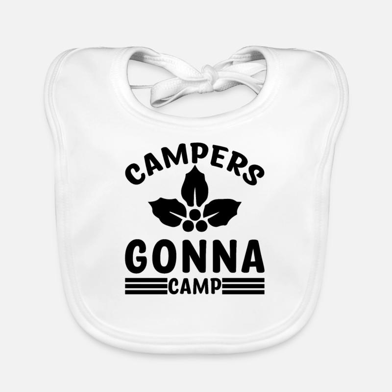 Camper werden campen Wandershirt Baby Bio-Lätzchen