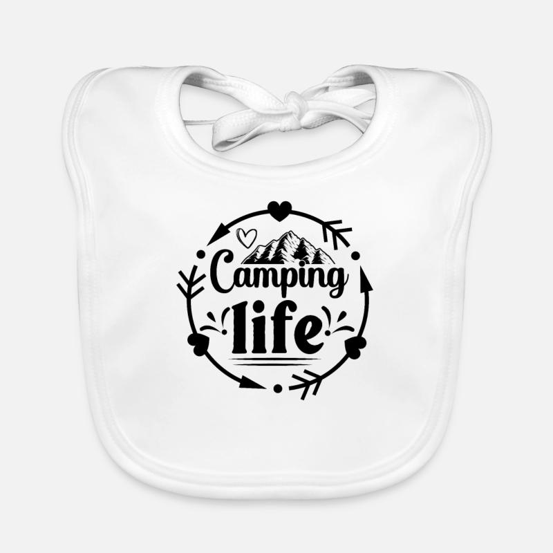 Camping Leben Wandershirt Baby Bio-Lätzchen