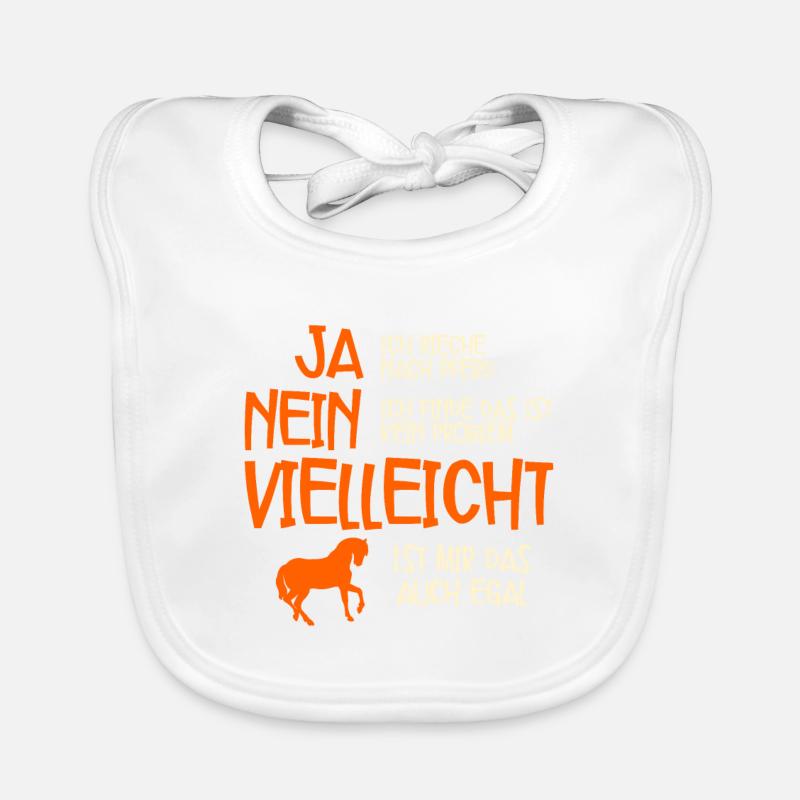 Ja Ich Rieche Nach Pferd Pferde Baby Bio-Lätzchen